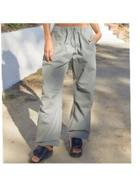 Oak and Fort Nylon Parachute Pants, Sedona Sage Green, Size XXS